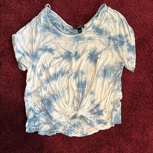 Women's Blue Tie-Dye Top